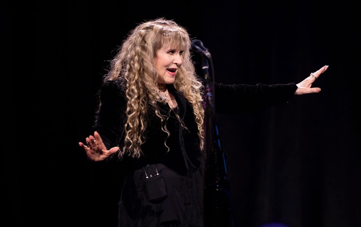 Stevie Nicks performing in Nashville, Tennessee, in 2024.