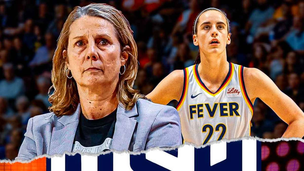 Cheryl Reeve looking intense beside Caitlin Clark. Team USA logo in the background.