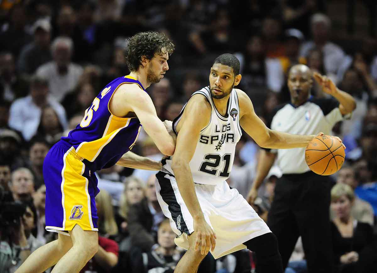 Number one NBA Draft pick Tim Duncan on the Spurs