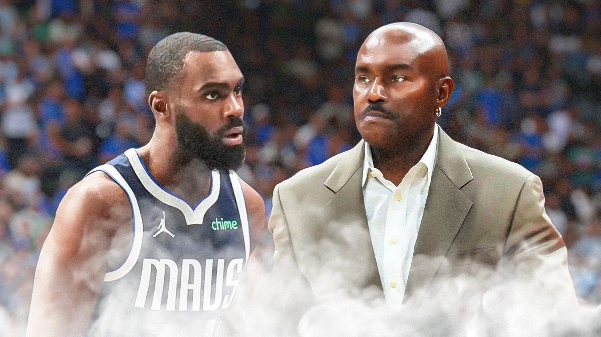 Tim Hardaway Sr. beside Tim Hardaway Jr.