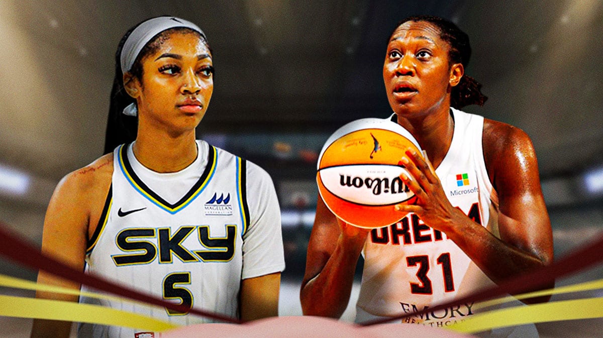 WNBA Atlanta Dream player Tina Charles and Chicago Sky player Angel Reese