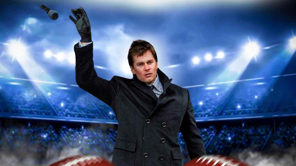 Tom Brady doing a mic-drop