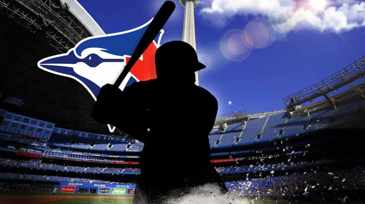Blue Jays logo with a silhouette player
