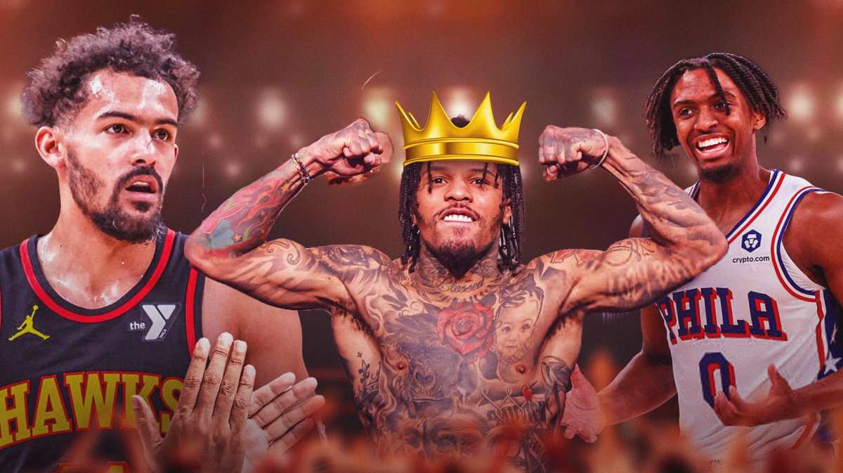 NBA Trae Young and Tyrese Maxey with Gervonta Davis after win over Frank Martin