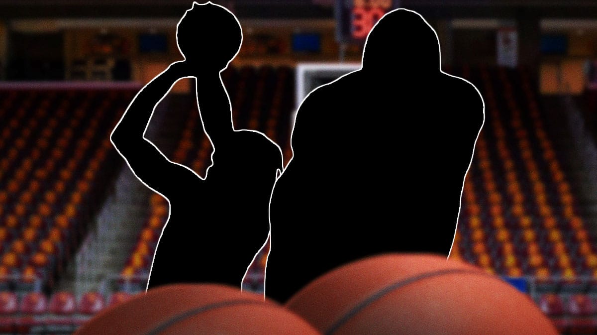 Silhouette of DeMar DeRozan working out at USC