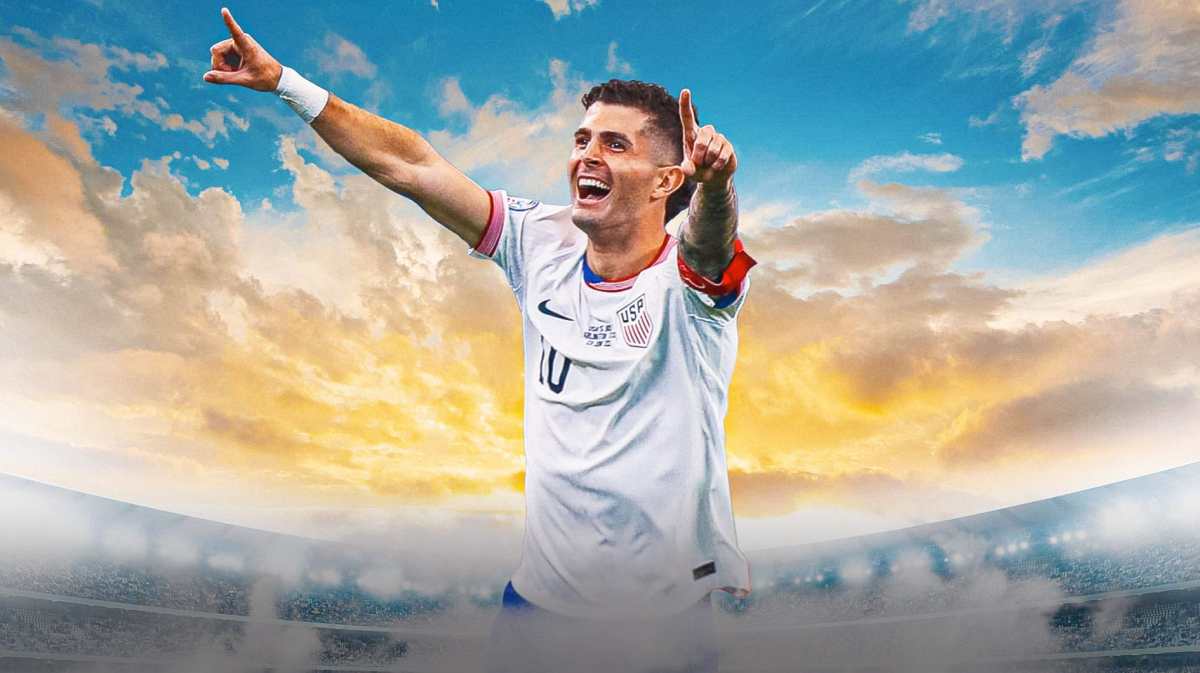 Christian Pulisic hyped up and celebrating.