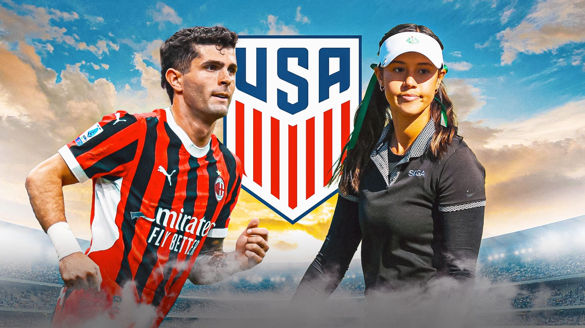 USMNT star Christian Pulisic links up with golf star Alexa Melton