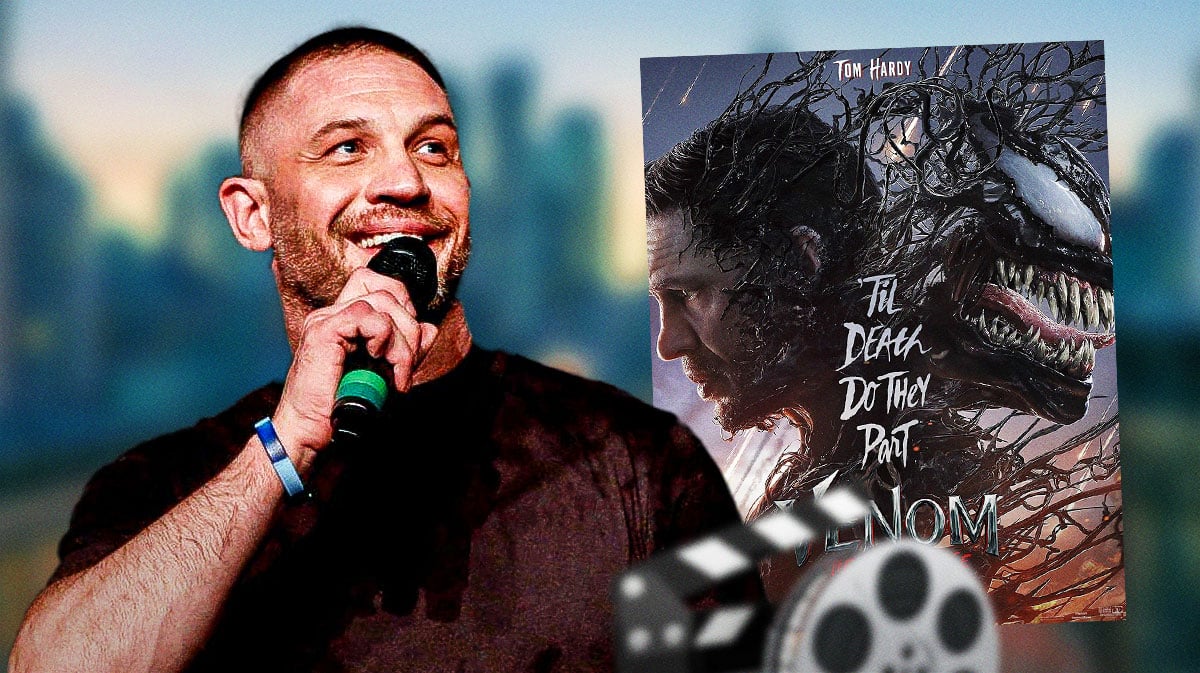 Tom Hardy with Venom: The Last Dance.