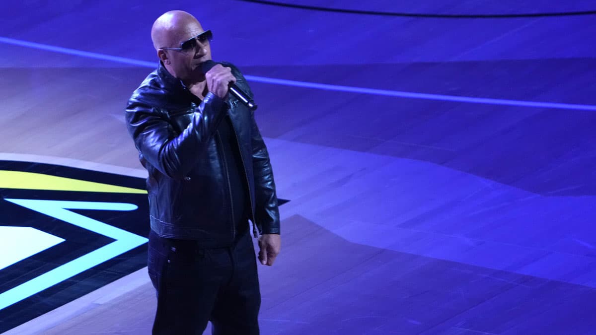 Vin Diesel at NBA All-Star Game in 2023.