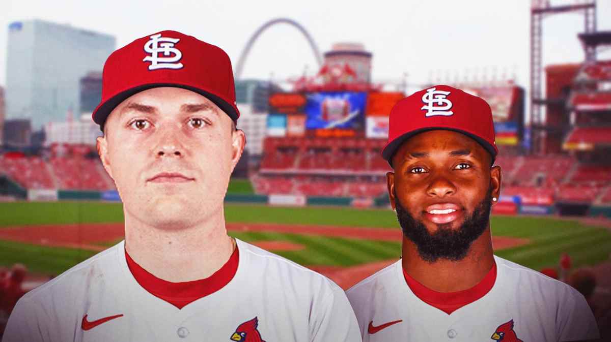 Tarik Skubal and Luis Robert in Cardinals uniforms