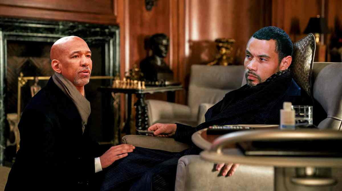 Monty Williams (Pistons) as Kendall Roy and Trajan Langdon as Logan Roy