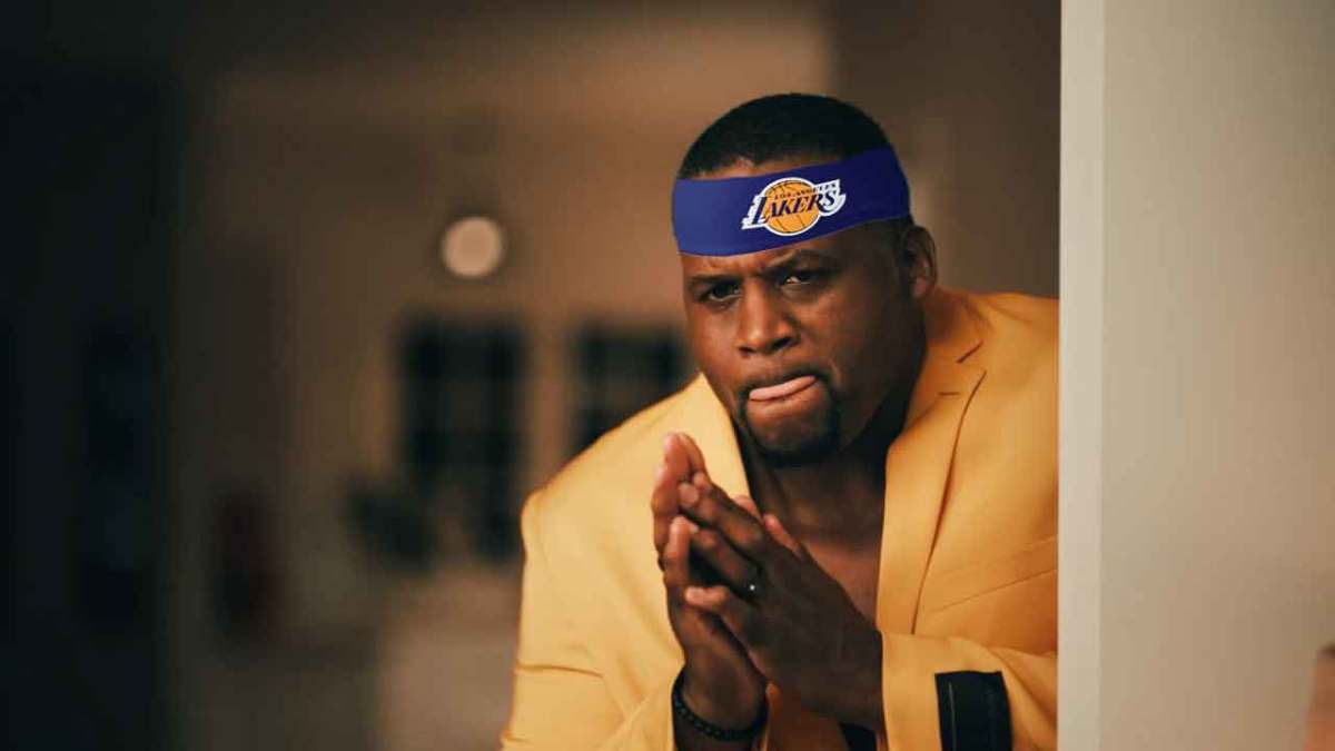 Spice Adams with Lakers headband