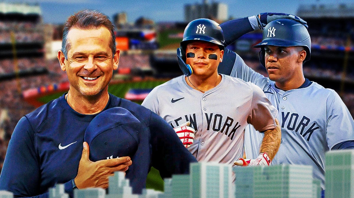 Aaron Boone, Alex Verdugo and Juan Soto.