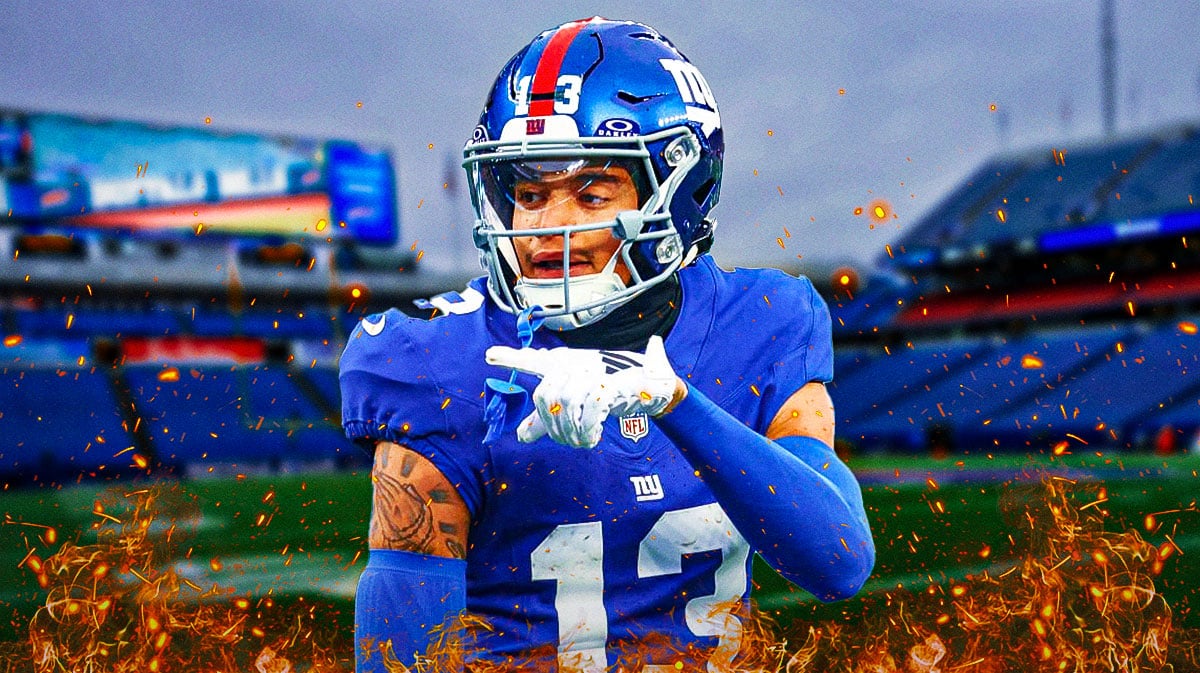 Jalin Hyatt with flames