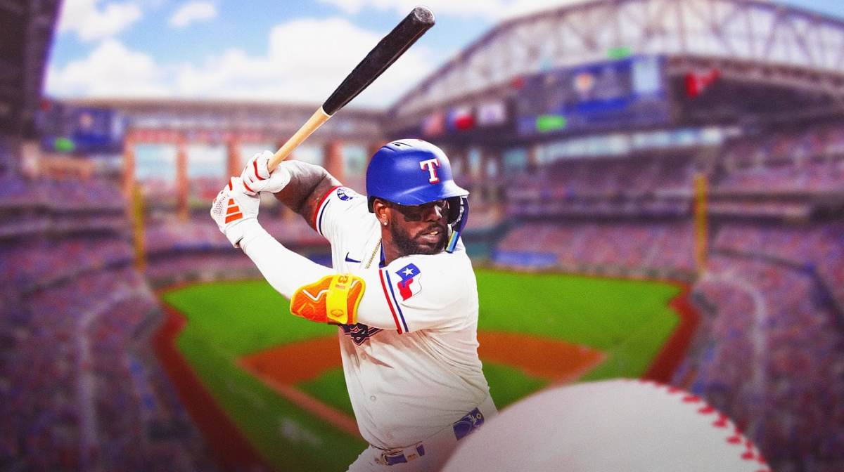 Adolis Garcia at bat