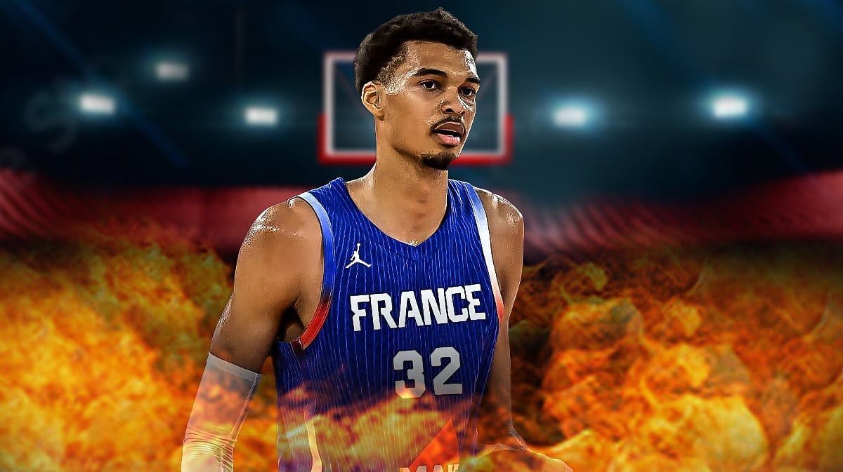 Victor Wembanyama in France jersey on fire