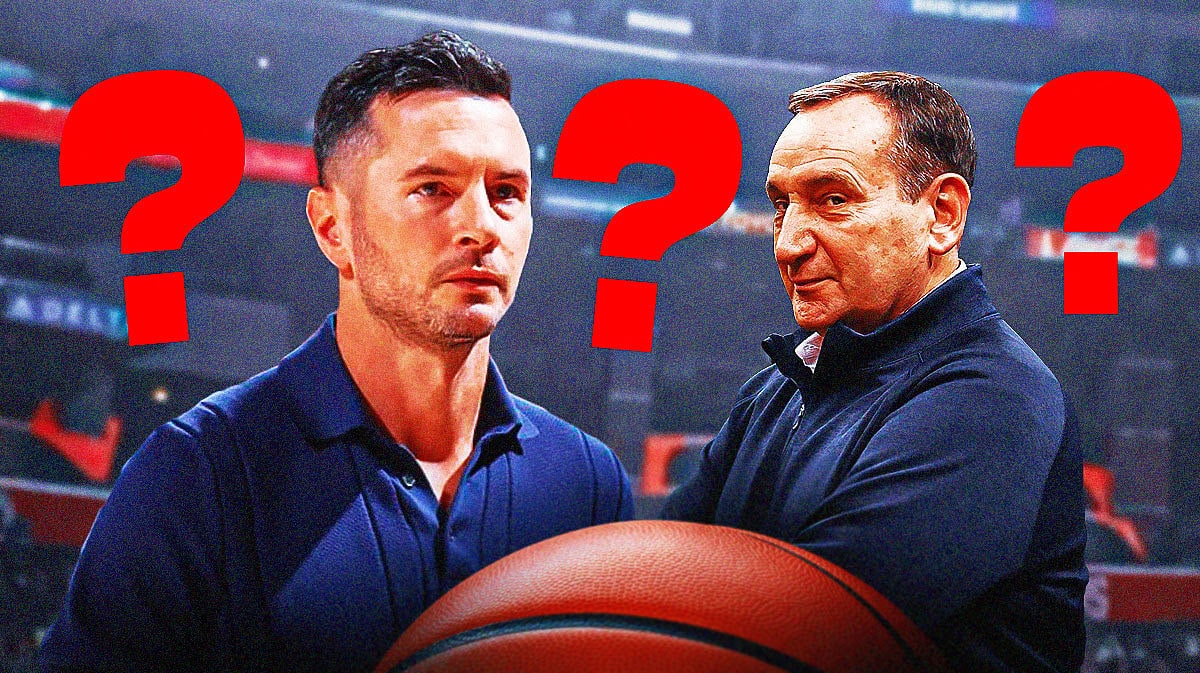 JJ Redick and Mike Krzyzewski