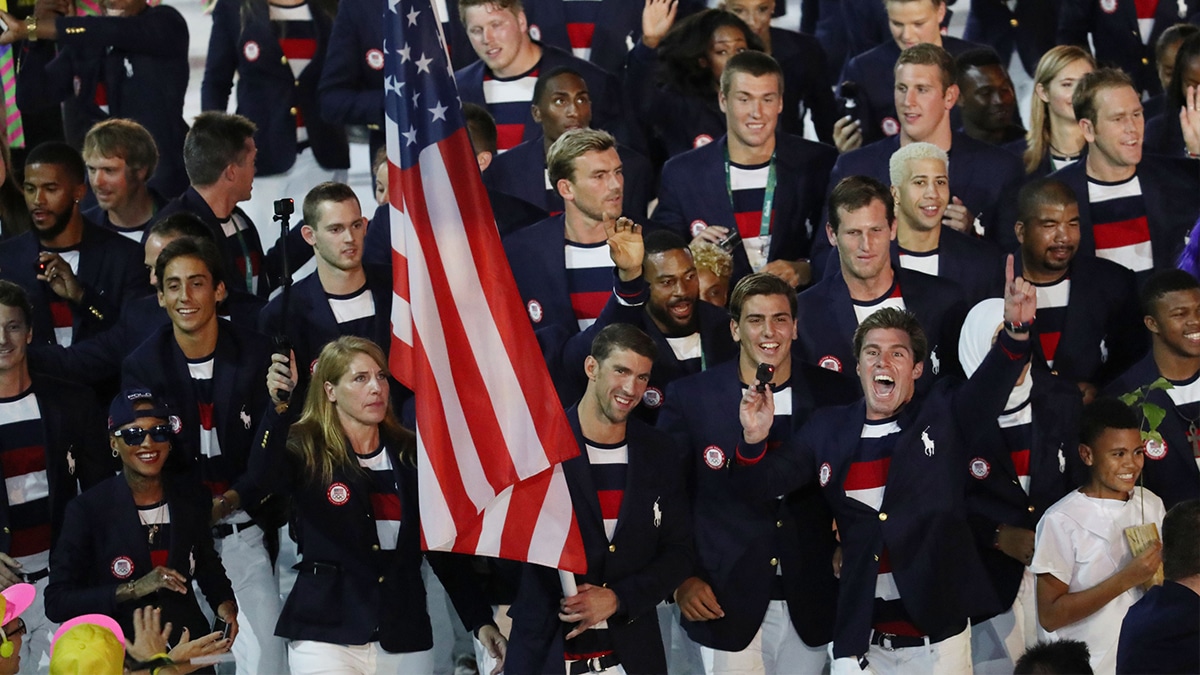 2016 Olympics flag bearer Michael Phelps