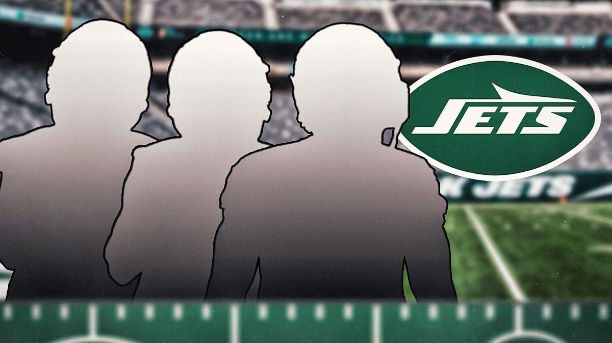 Three silhouettes next to Jets logo