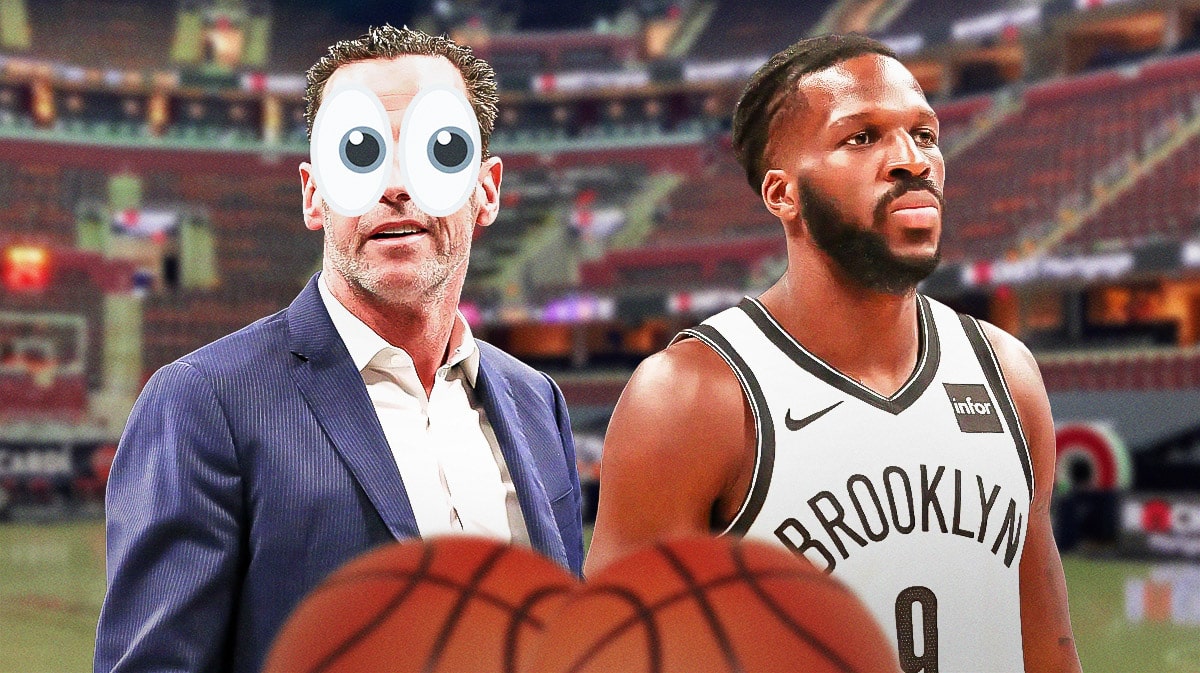 Cavs' Kenny Atkinson with DeMarre Carroll