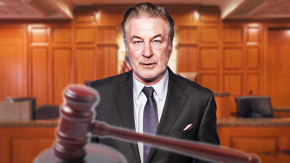 Alec Baldwin in a court room Rust shooting