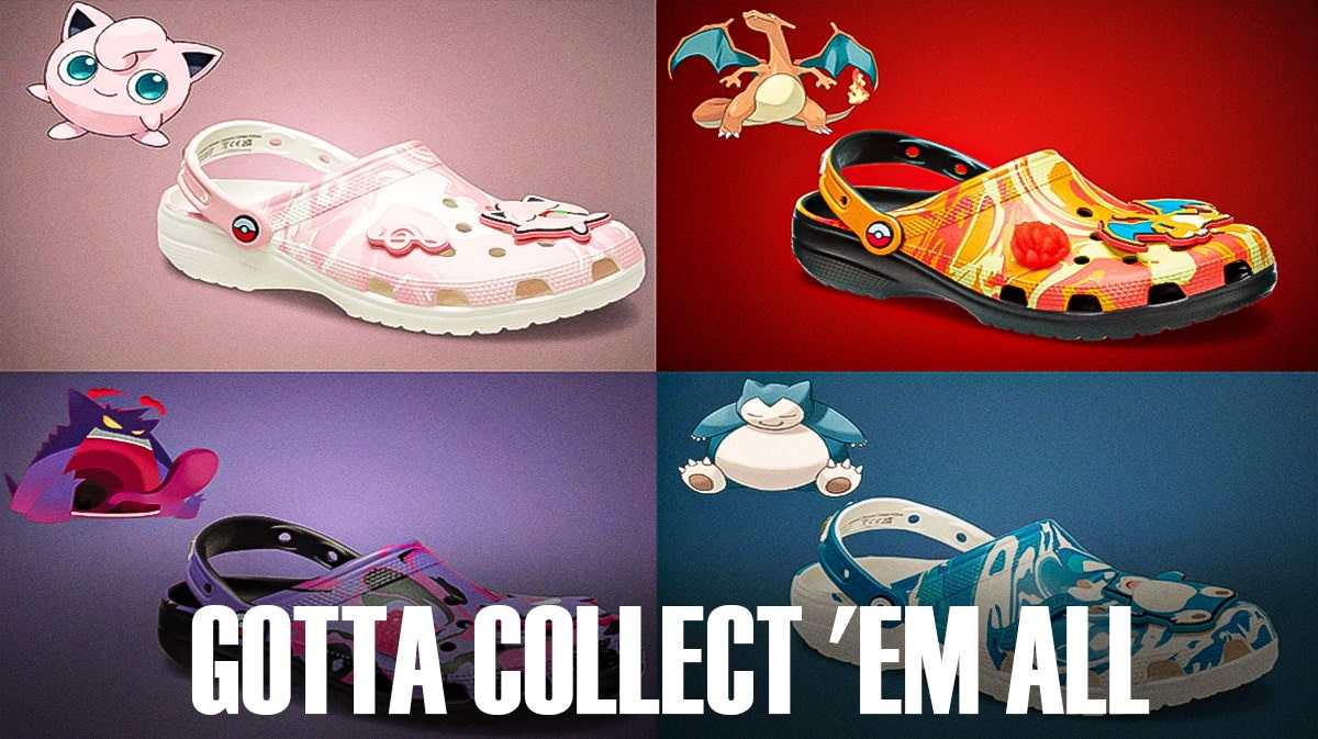 Gengar, Charizard, Snorlax, Jigglypuff featured in New Pokemon Crocs
