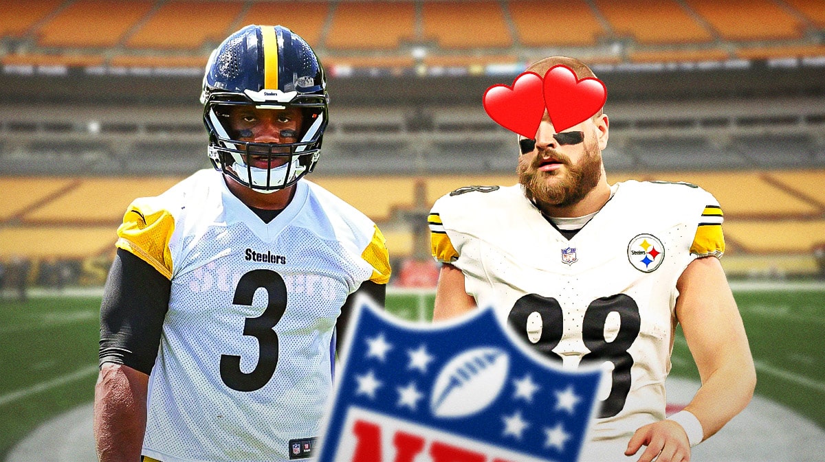 Steelers' Russell Wilson with Pat Friermuth