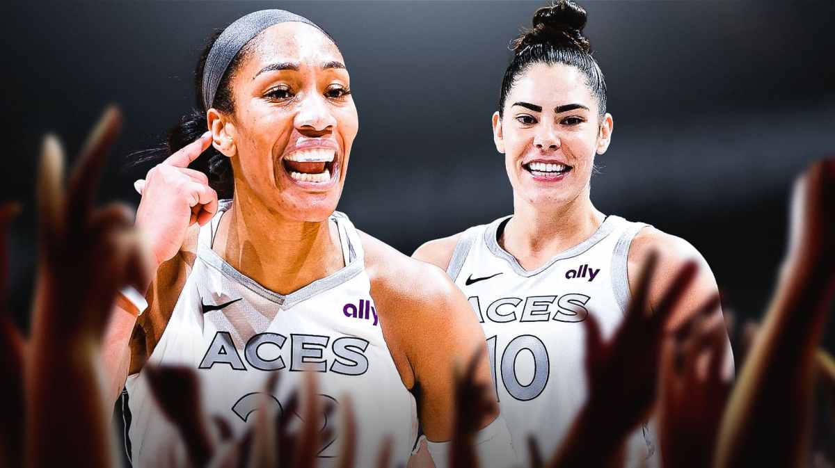Kelsey Plum, Aja Wilson of the Aces
