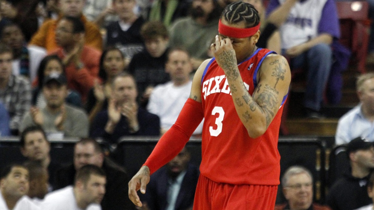 Allen Iverson toward the end of his career on the 76ers