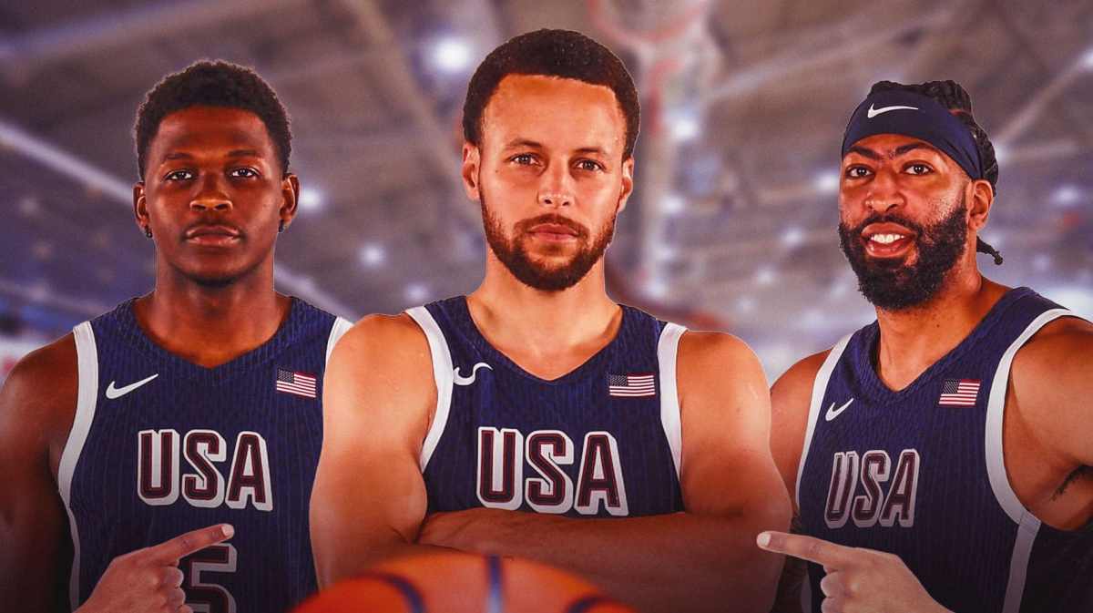 Warriors Stephen Curry Team USA Anthony Edwards Anthony Davis