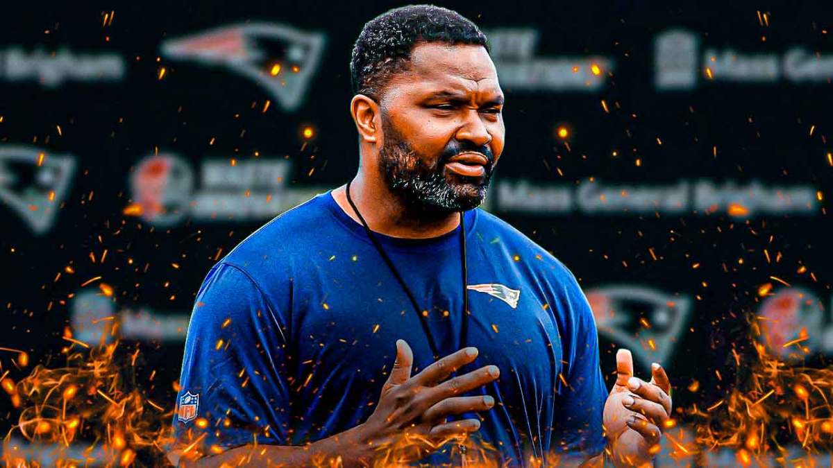 Patriots Jerod Mayo surrounded by fire