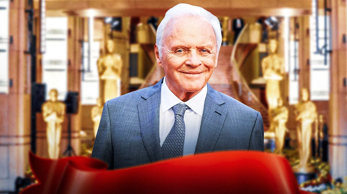 Anthony Hopkins with an Oscar.