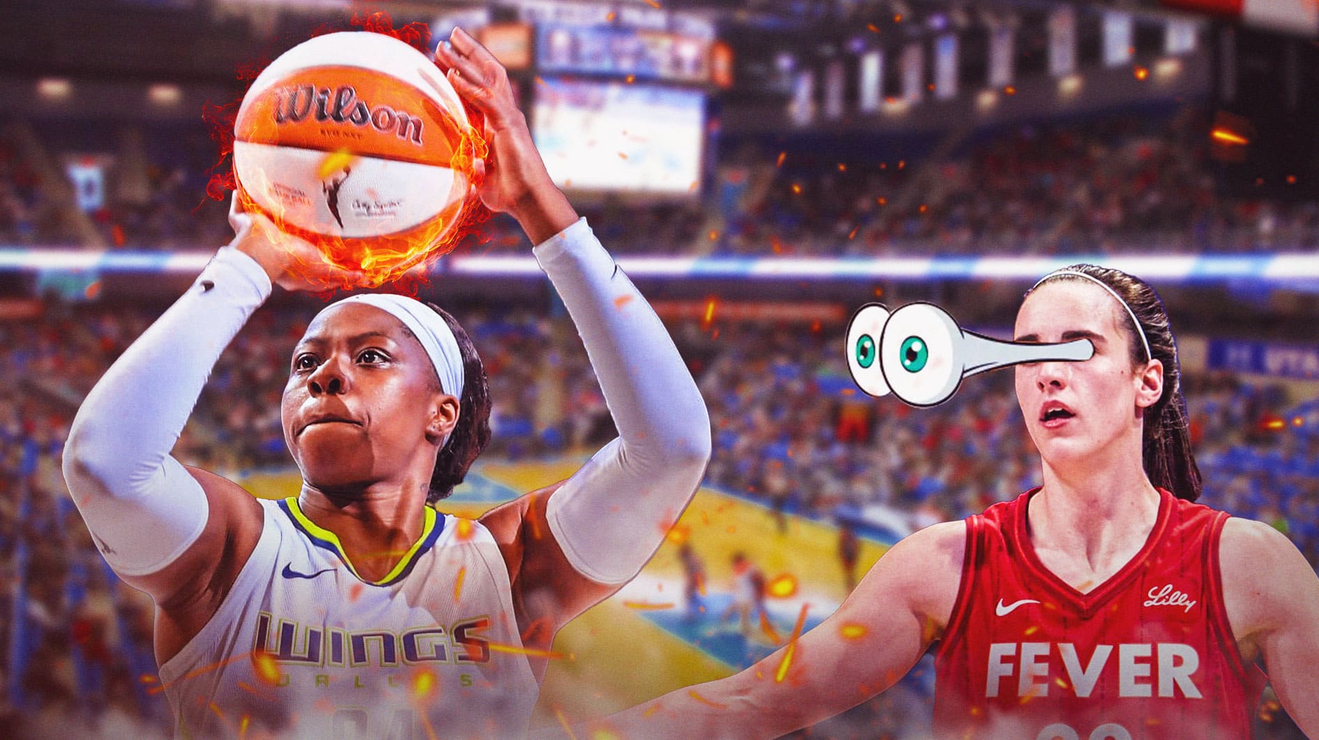 Wings star Arike Ogunbowale's immediate response to dagger vs. Caitlin ...