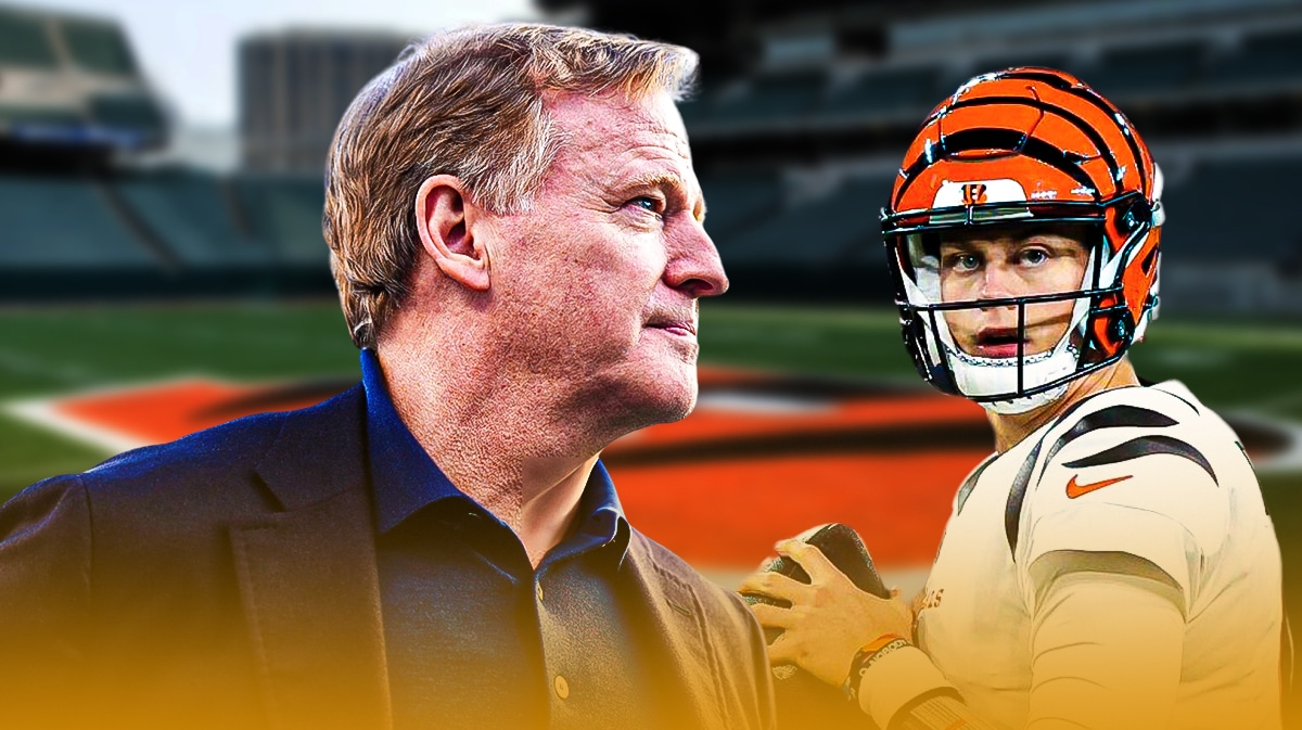 Bengals Zac Taylor Ja'Marr Chase Joe Burrow and Roger Goodell