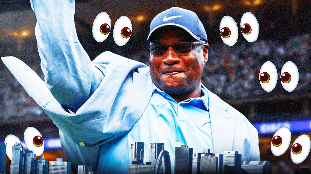 Bo Jackson with a bunch of the big eyes emojis in the background