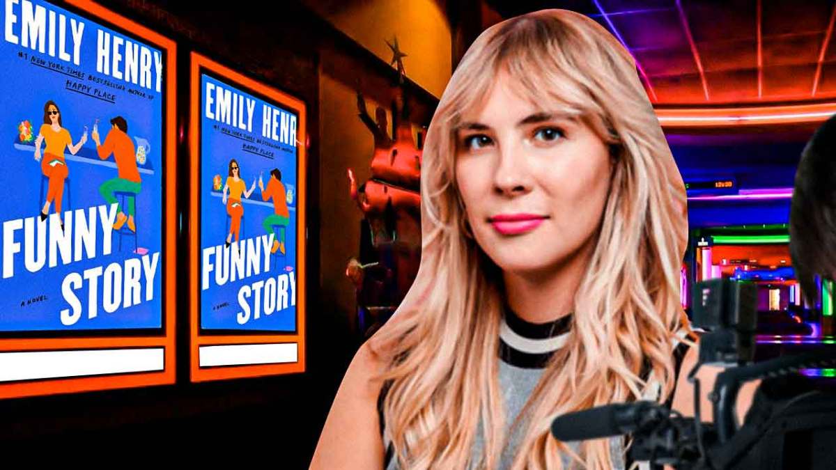 Funny Story book cover as movie posters, author Emily Henry