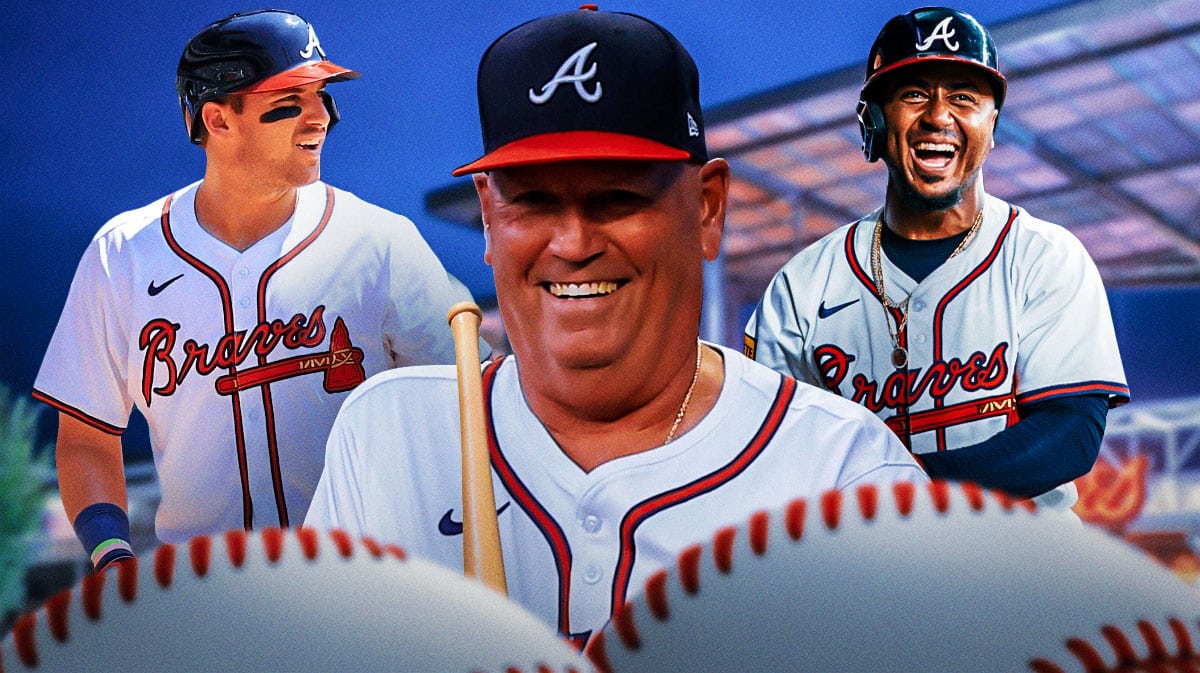 Braves' Brian Snitker smiling