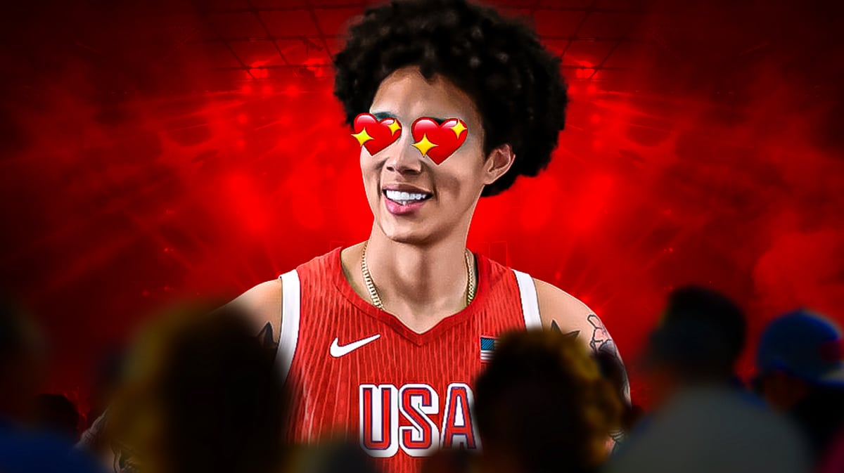 Brittney Griner with heart eyes