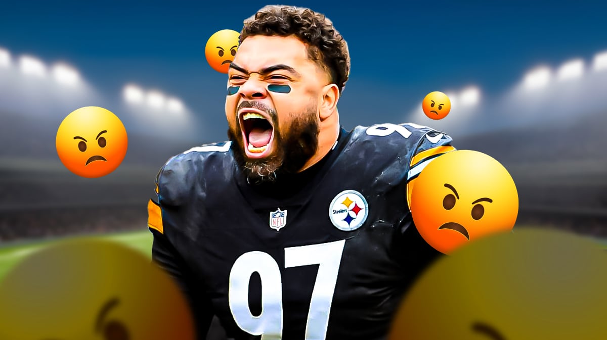 Cam Heyward with angry emojis around him
