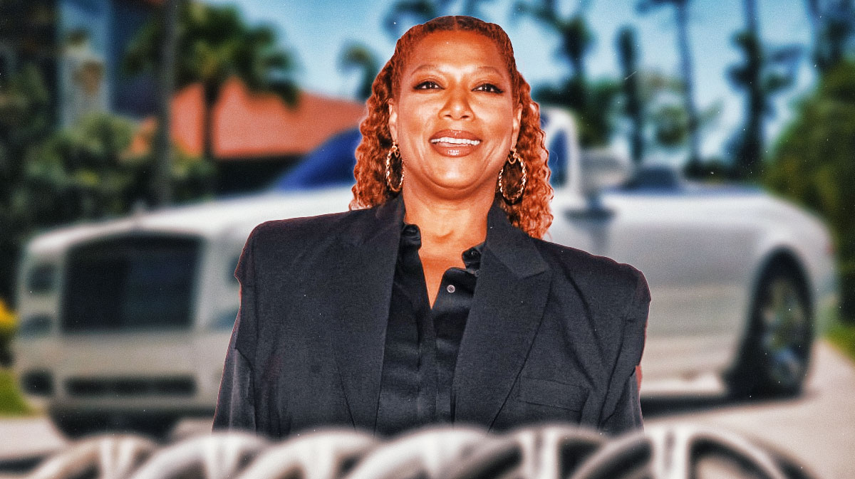 Queen Latifah in front of a car from her collection.