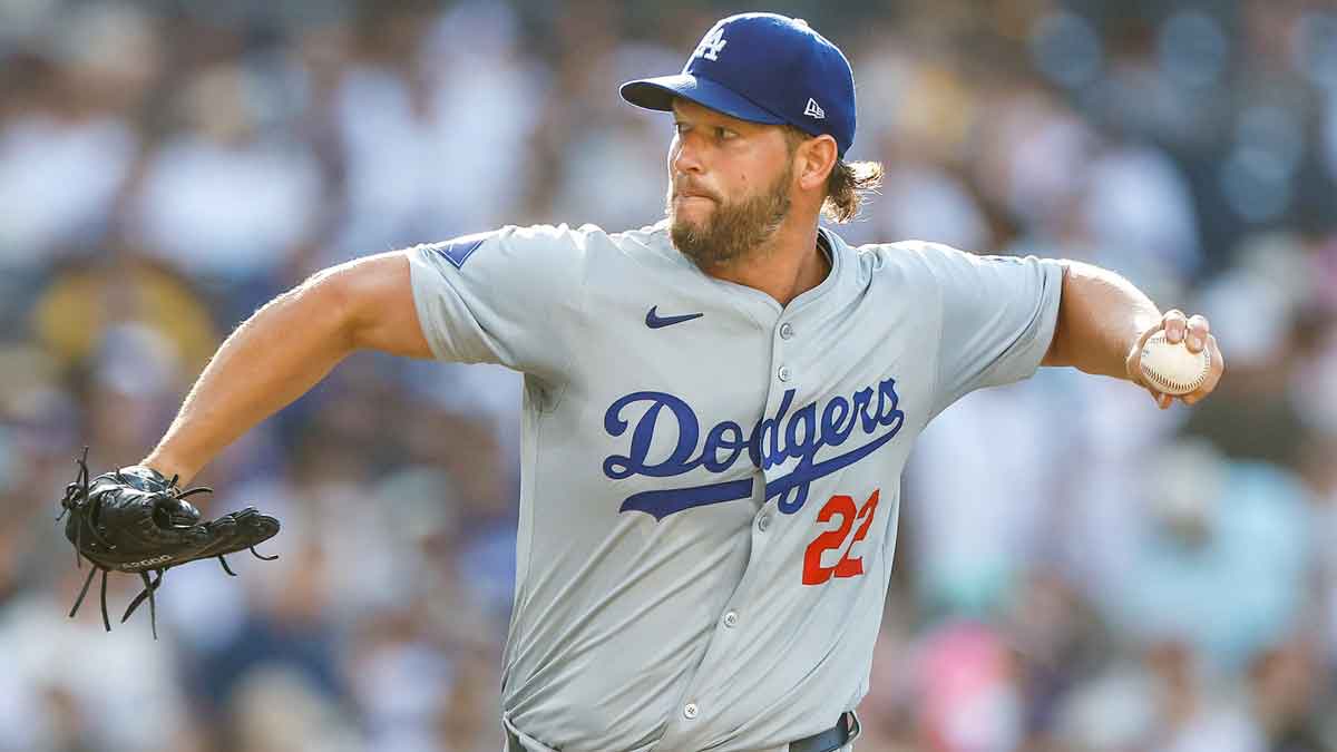 Los Angeles Dodgers starting pitcher Clayton Kershaw (22) pitches during the first inning against the San Diego Padres at Petco Park.