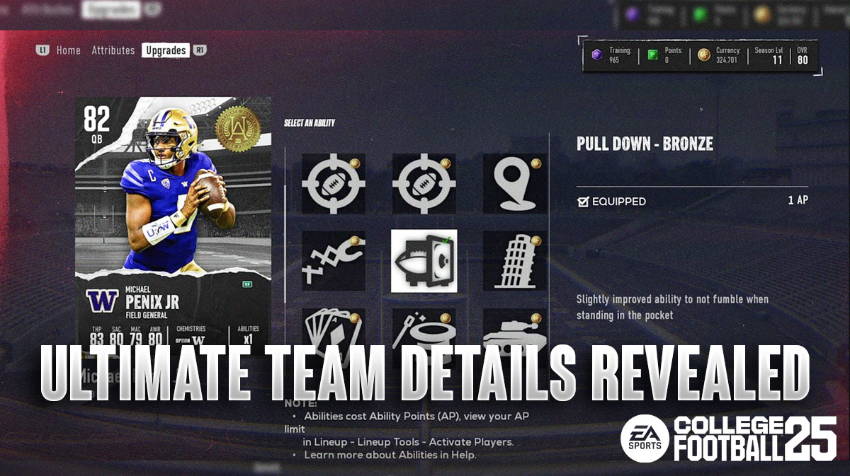 College Football 25 Ultimate Team Details Revealed