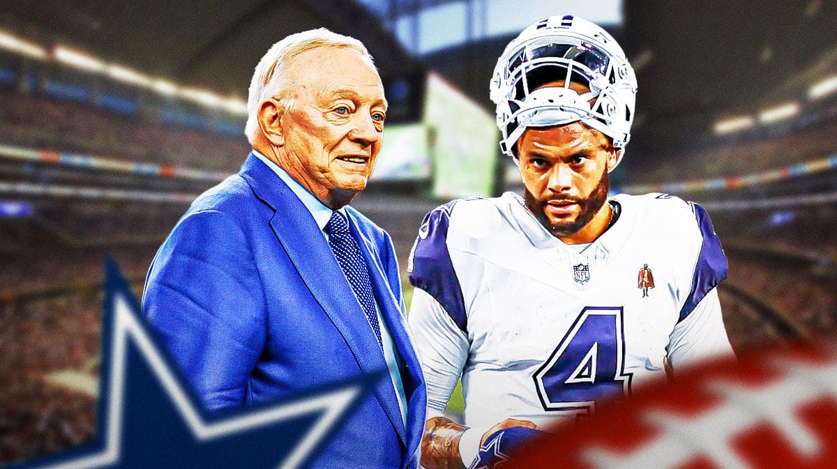 Dallas Cowboys owner Jerry Jones and quarterback Dak Prescott