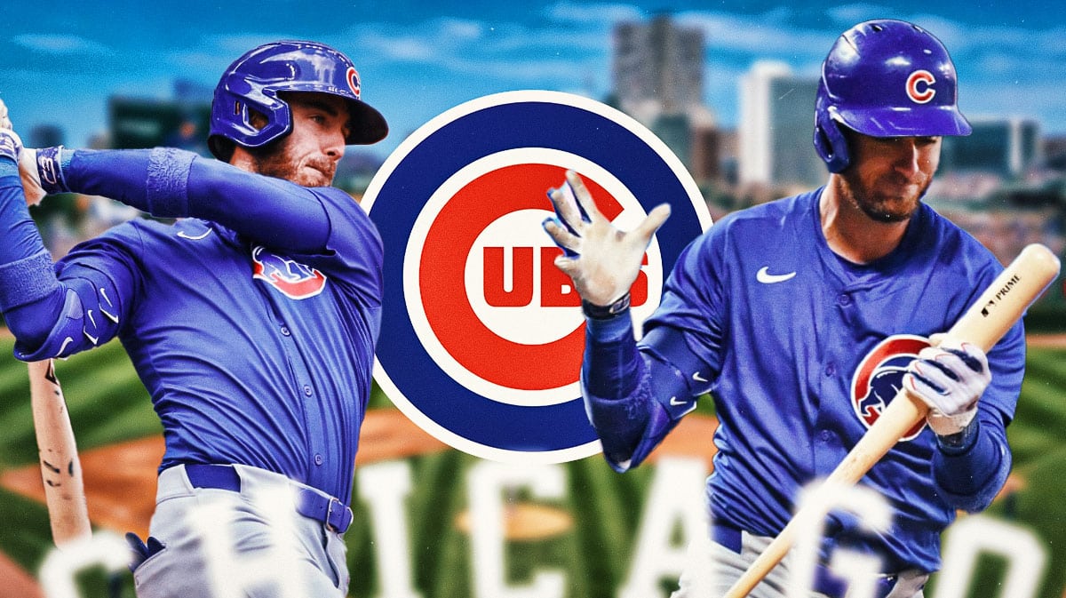 Cubs Cody Bellinger swinging a bat and walking away after a strikeout