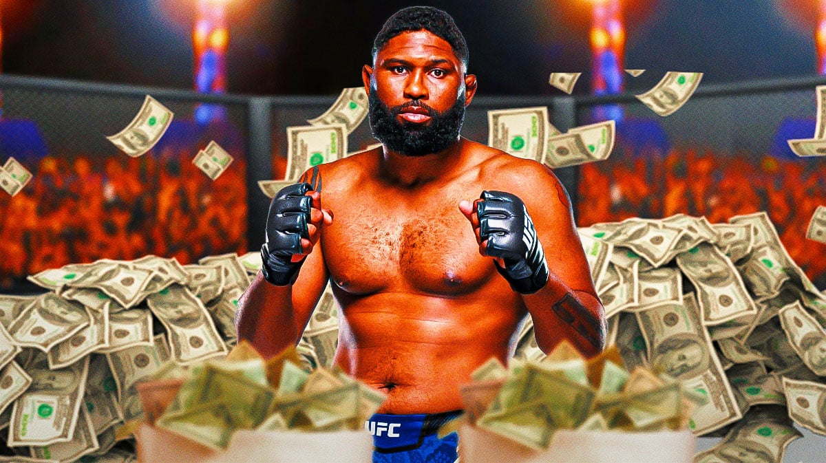 Curtis Blaydes with money around him