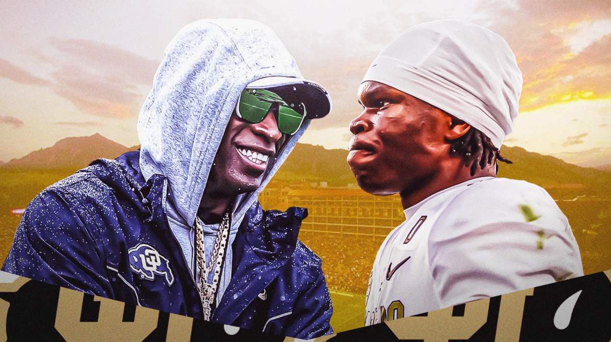 Deion Sanders and Travis Hunter.