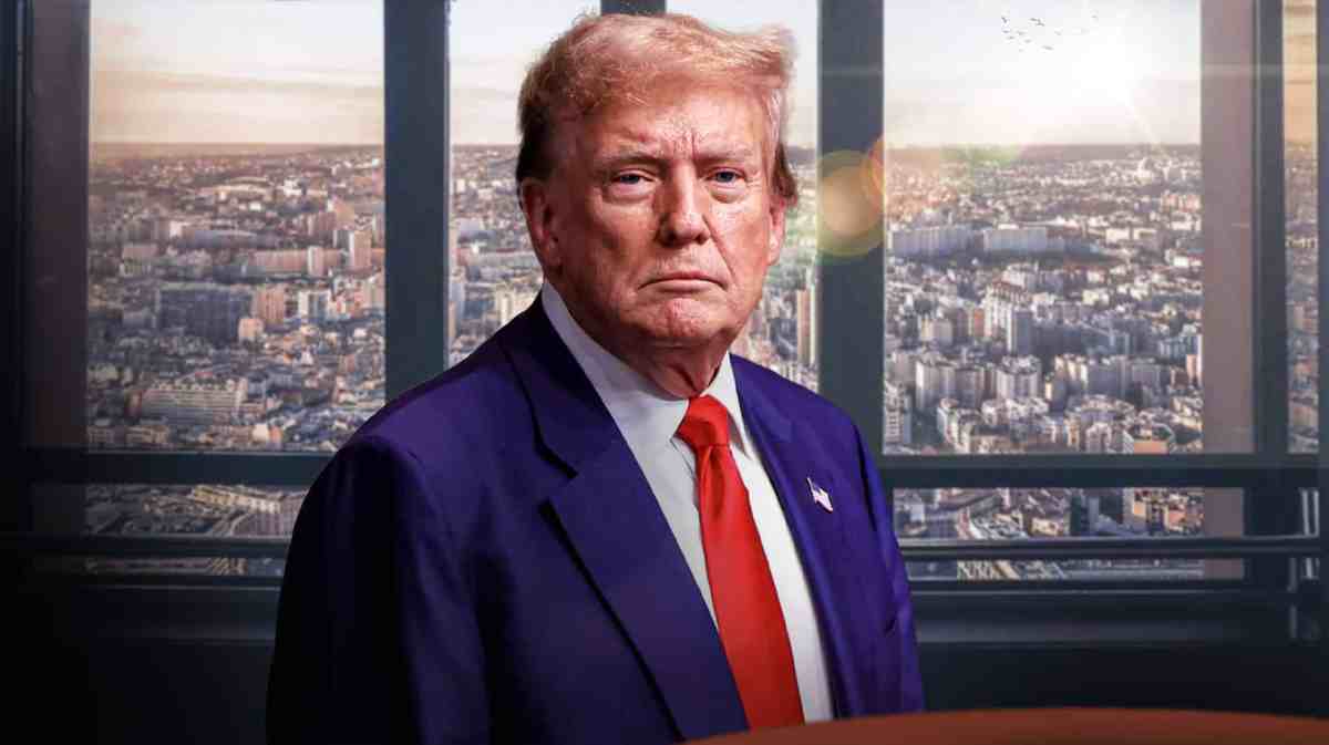 Donald Trump looking serious.
