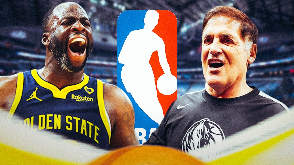 Golden State Warriors player Draymond Green and Dallas Mavericks minority owner Mark Cuban
