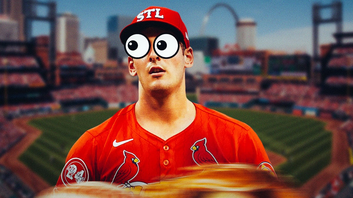 Dylan Carlson, Cardinals, Dylan Carlson trade, MLB trade deadline, Guardians, Dylan Carlson with bulging eyes in Cardinals jersey