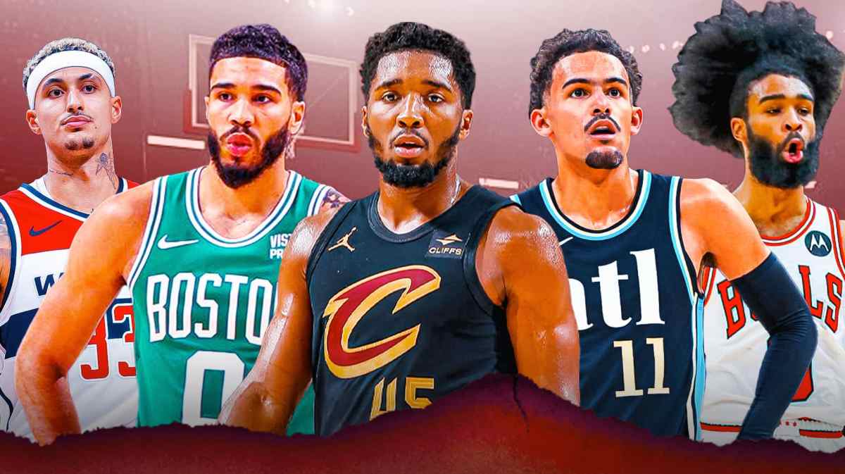 Wizards' Kyle Kuzma, Celtics' Jayson Tatum, Cavs' Donovan Mitchell, Hawks' Trae Young and Bulls' Coby White
